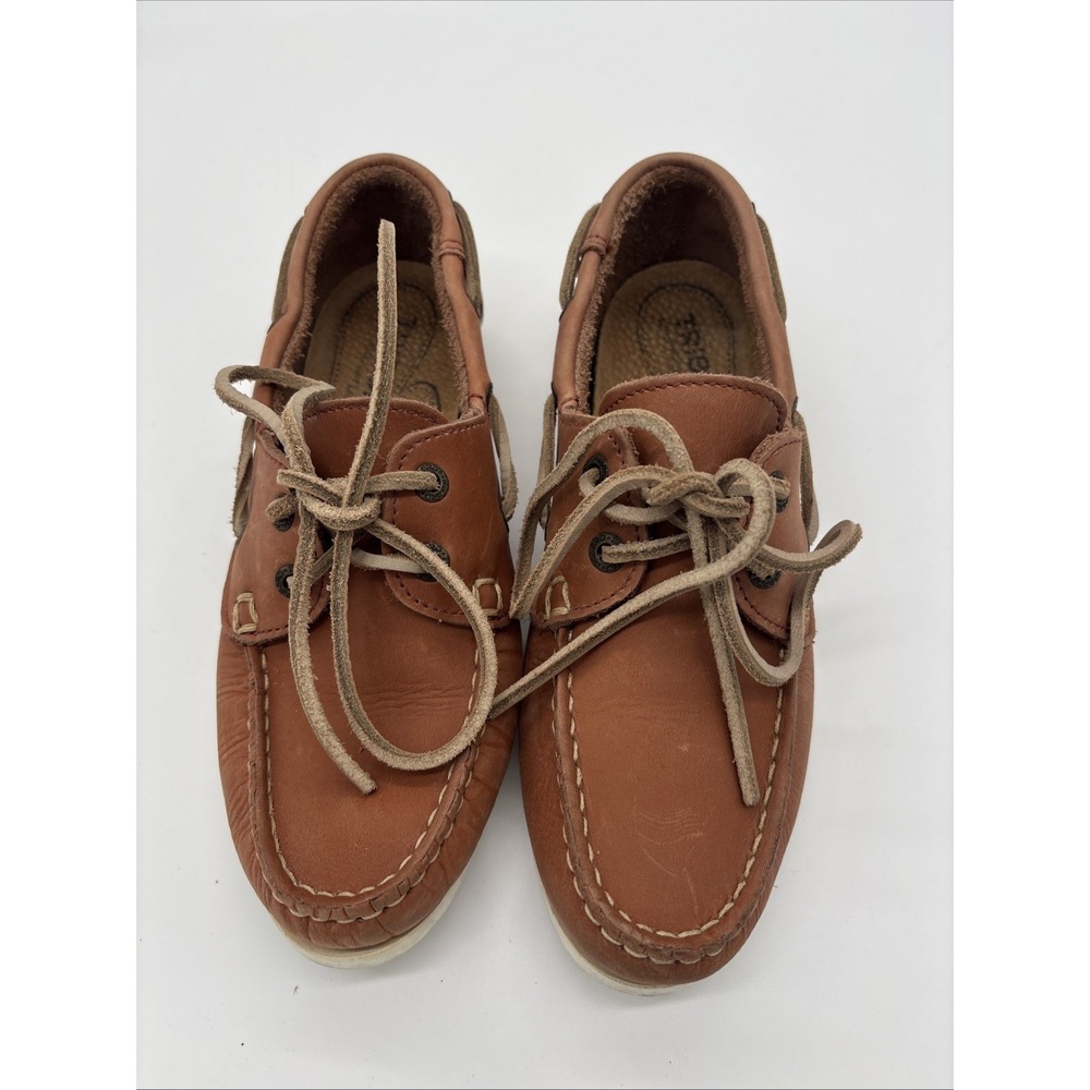 Tribord‎ Women's Brown Leather Boat Shoes Size 6.5 Made In Portugal